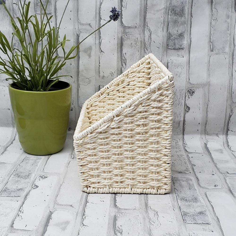 High/Low Rope Rattan Baskets Storage Bin - Picture 3 of 11